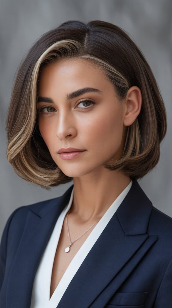 Chin-Length Bob with Internal Layers