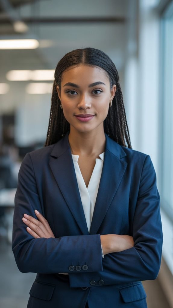 Sleek Center Part Long Style