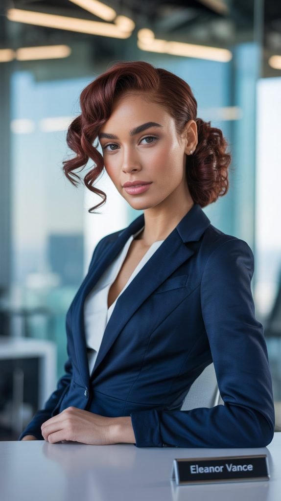 Low Ponytail with Curl Definition