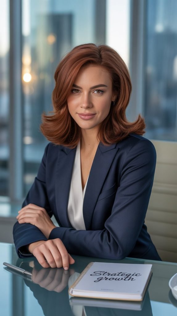 Medium Blended Layers for Thick Hair