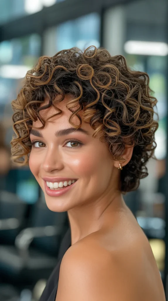 Curly Crop with Defined Edges