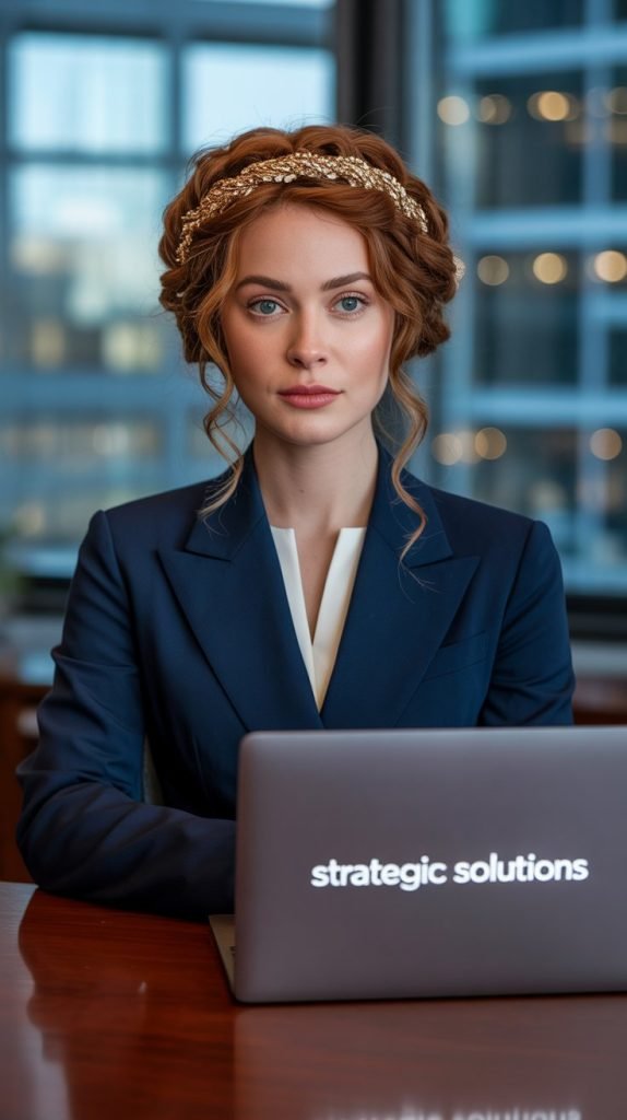 Braided Crown with Loose Curls