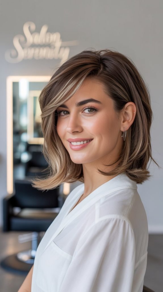  Layered Bob with Side Bangs