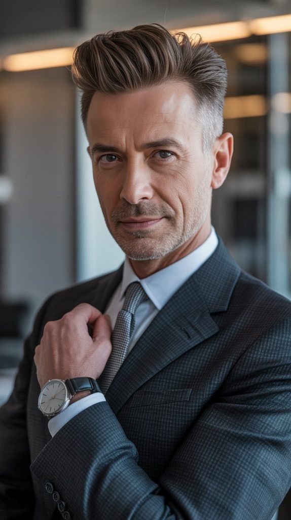 Short Pompadour with Fade