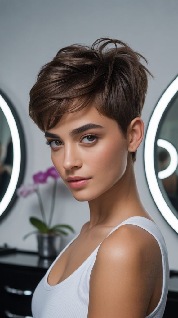 Short Hair with Strategic Volume Placement