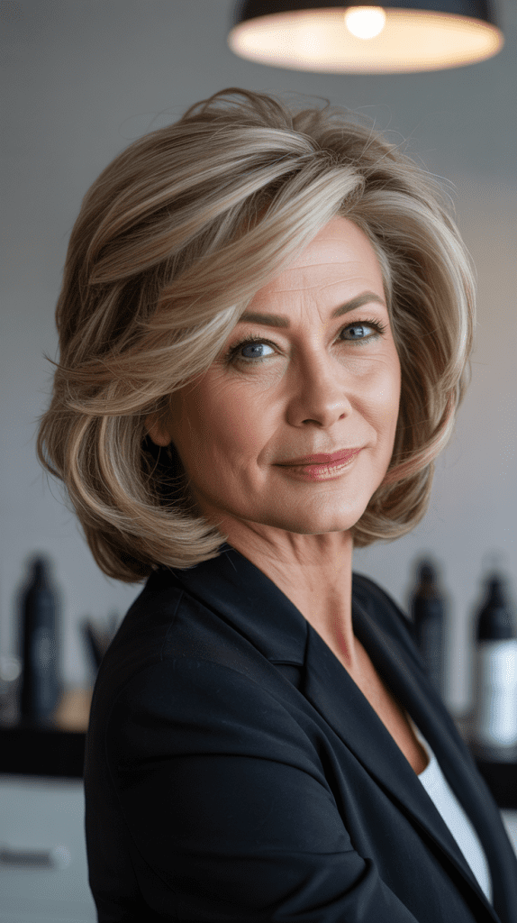 Layered Cut with Crown Emphasis Technique