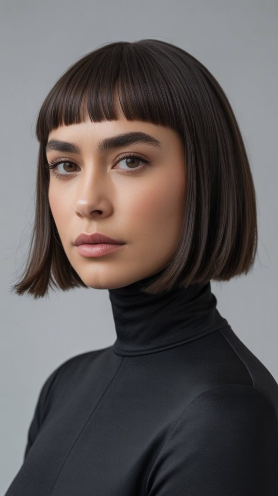 Blunt Cut with Bangs