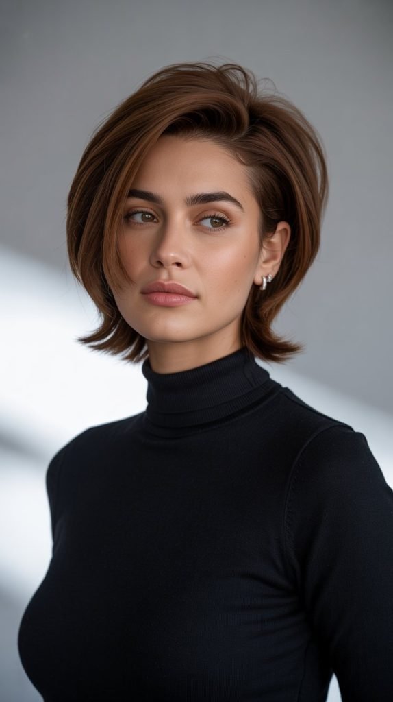 Short Hair with Crown Volume Focus
