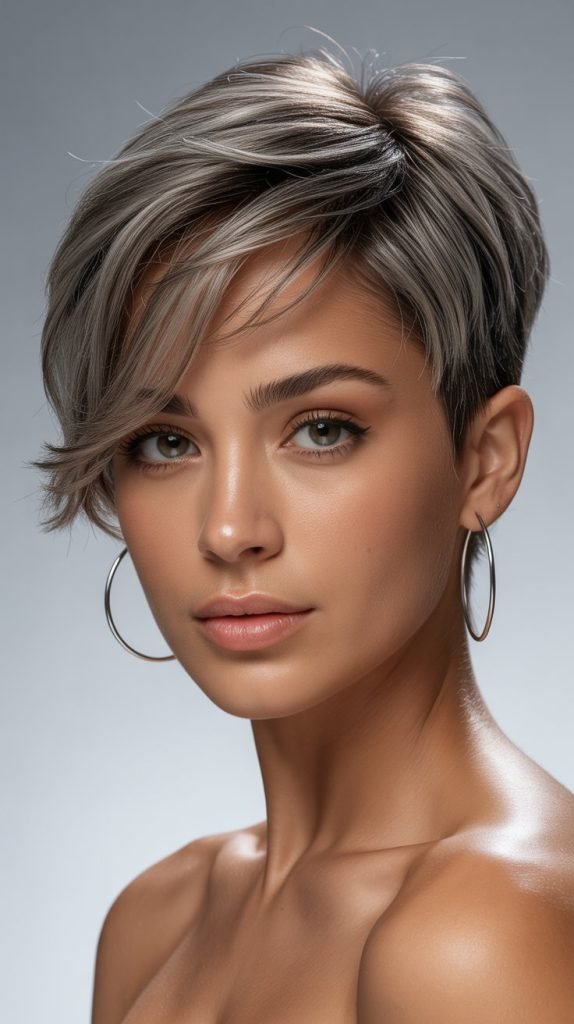Side-Swept Pixie with Texture