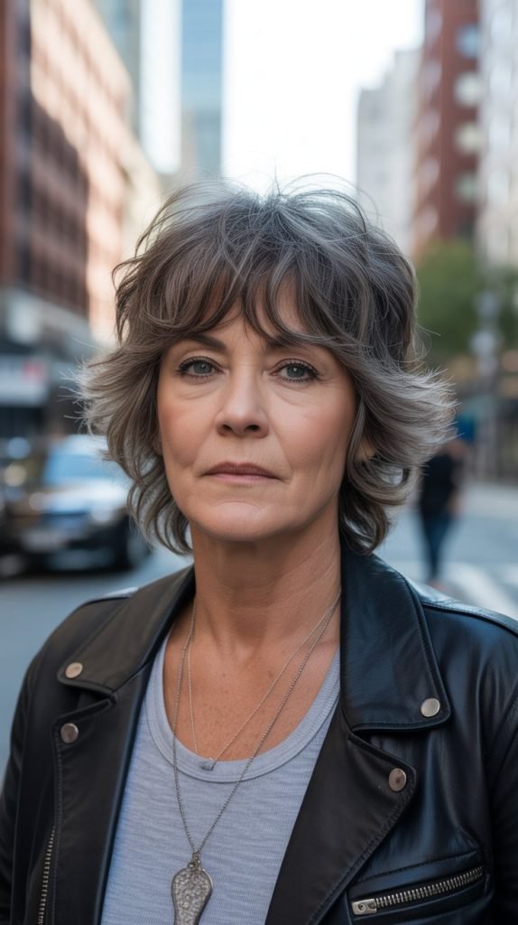 Choppy Bangs with Shaggy Layers