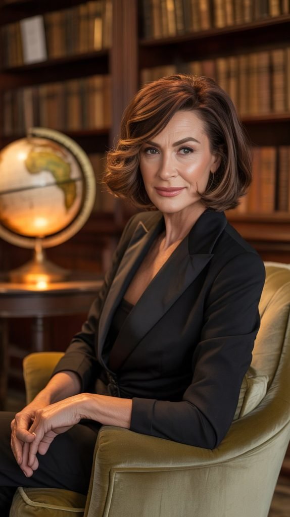 Textured Bob with Side Part