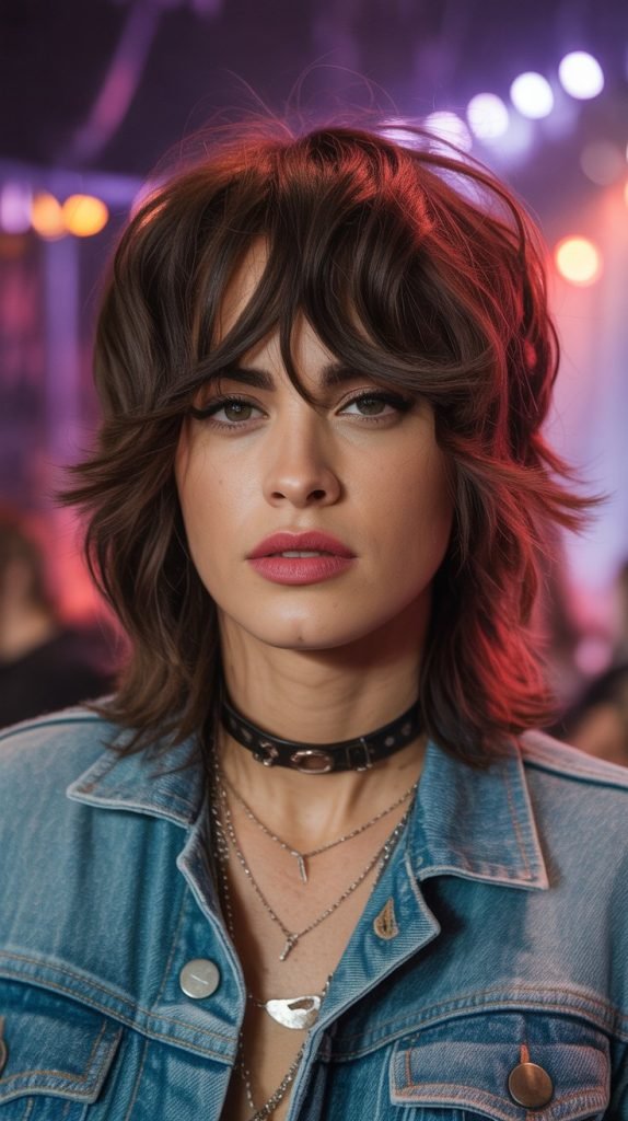  Layered Medium Shag with Bangs