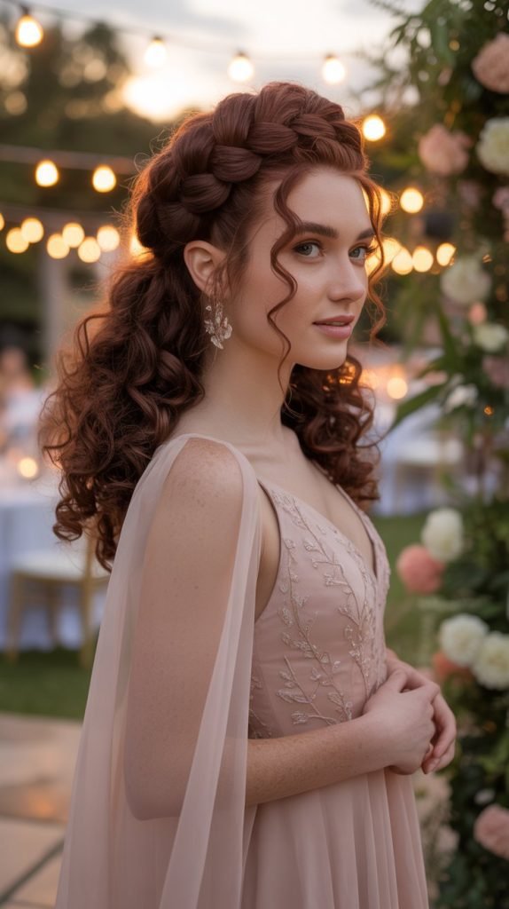 Braided Crown with Cascade