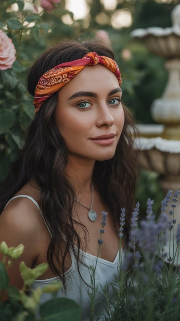 Twisted Crown with Flowing Hair