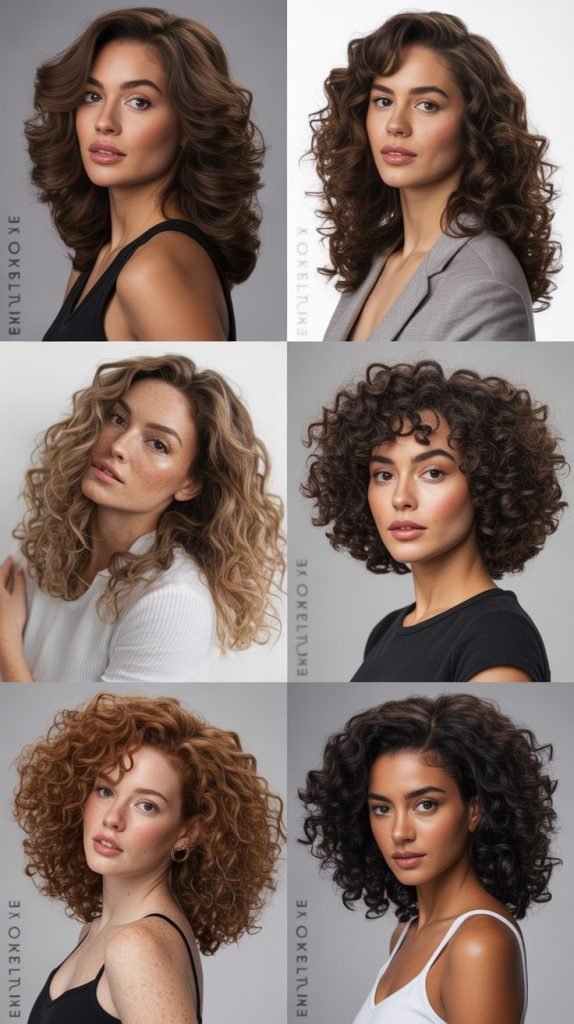 Long Stacked Inverted Bob Variations for Curly Hair