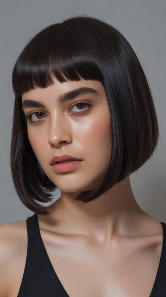 Sleek Bob with Blunt Edges