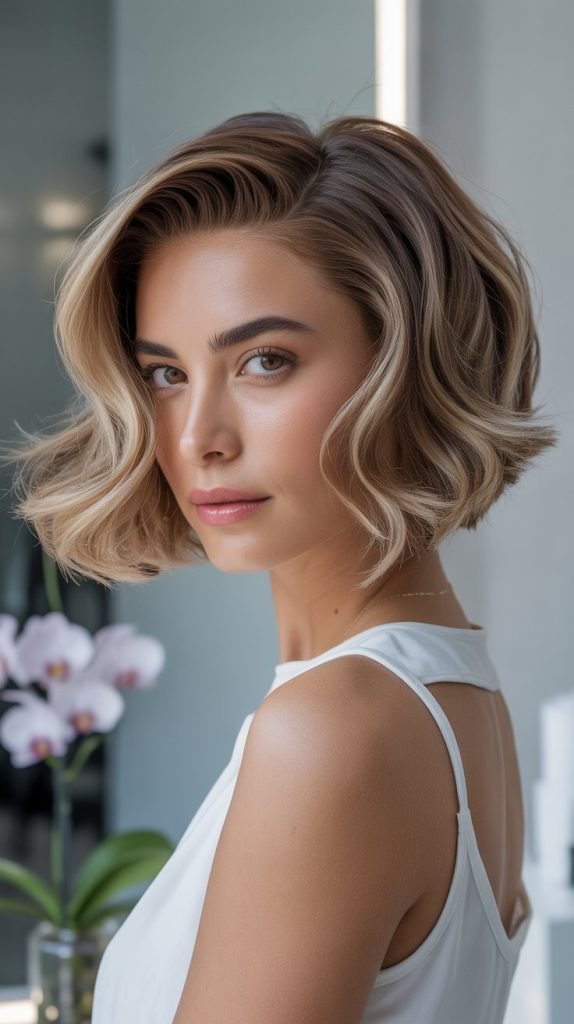 Inverted Wavy Bob