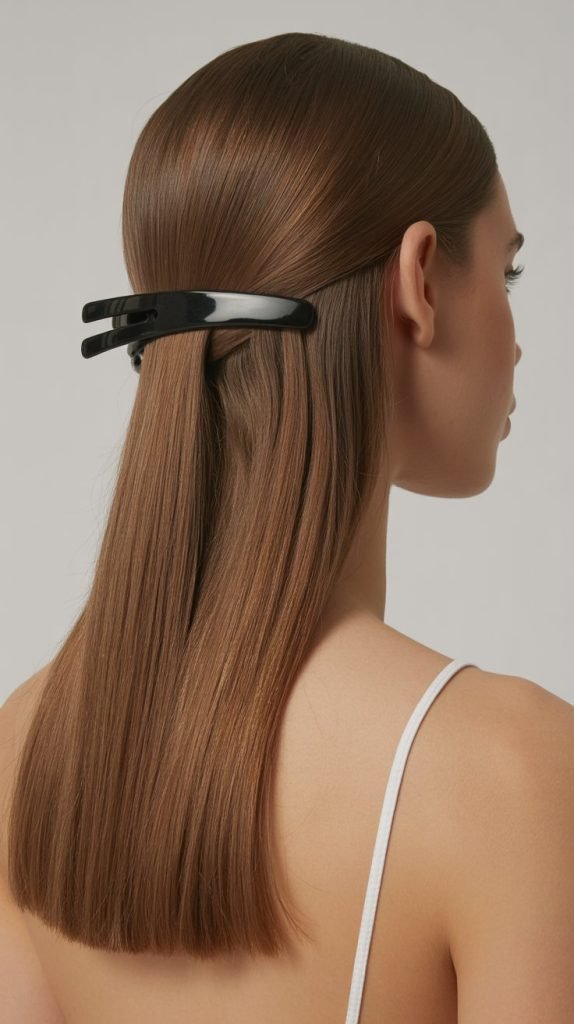 Sleek Modern Half-Up