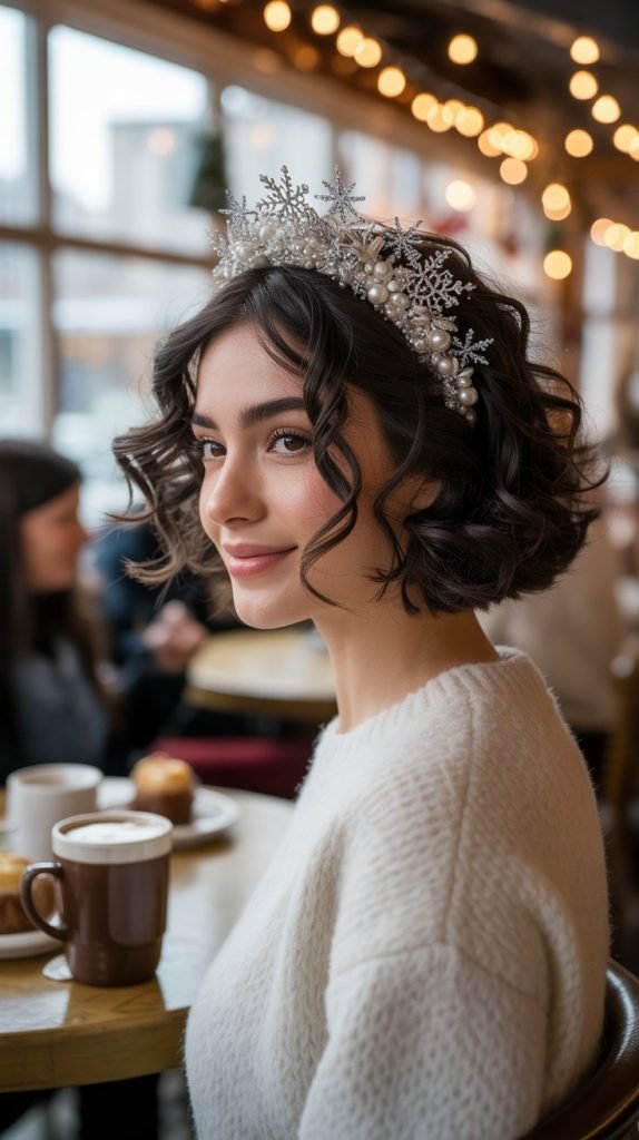 Curly Bob with Headband
