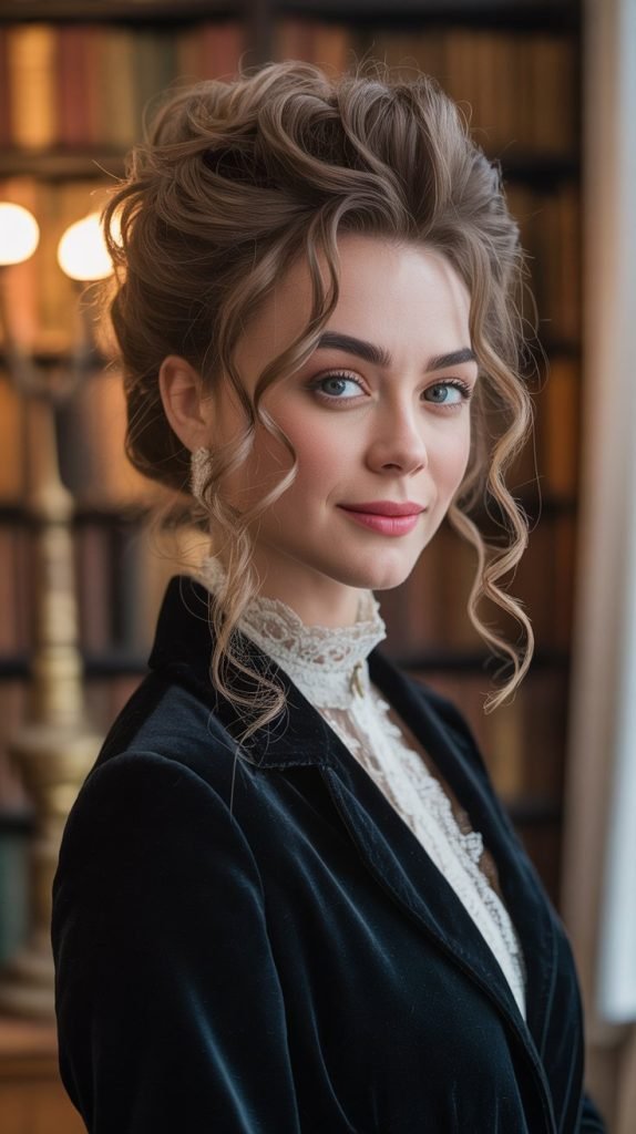 Loose Bun with Escaping Curls