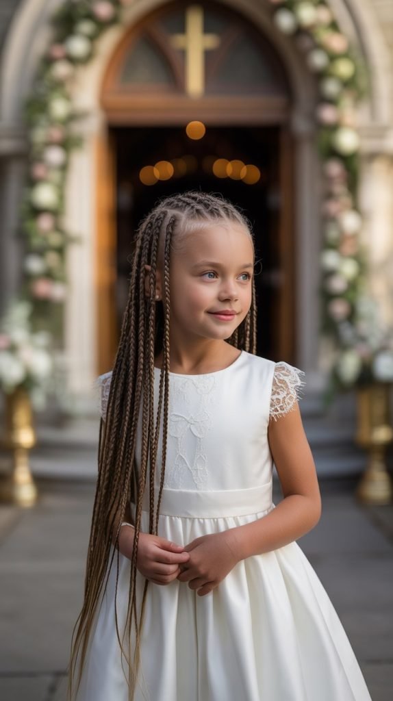 Long Side Part Braids for Special Occasions