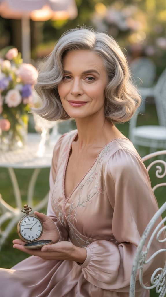  Long Bob with Subtle Waves