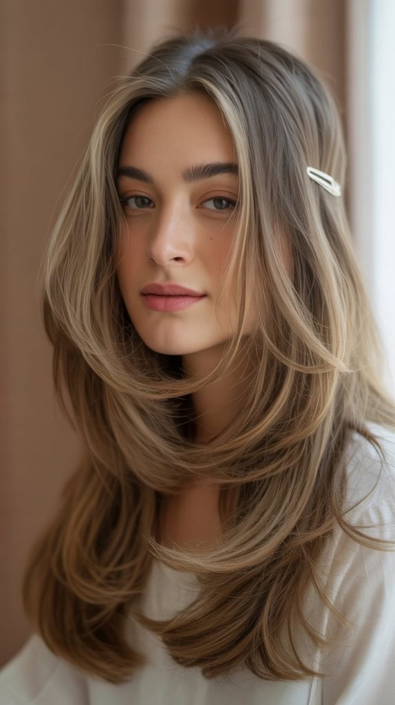 Long Hair with Natural Enhancement Layers