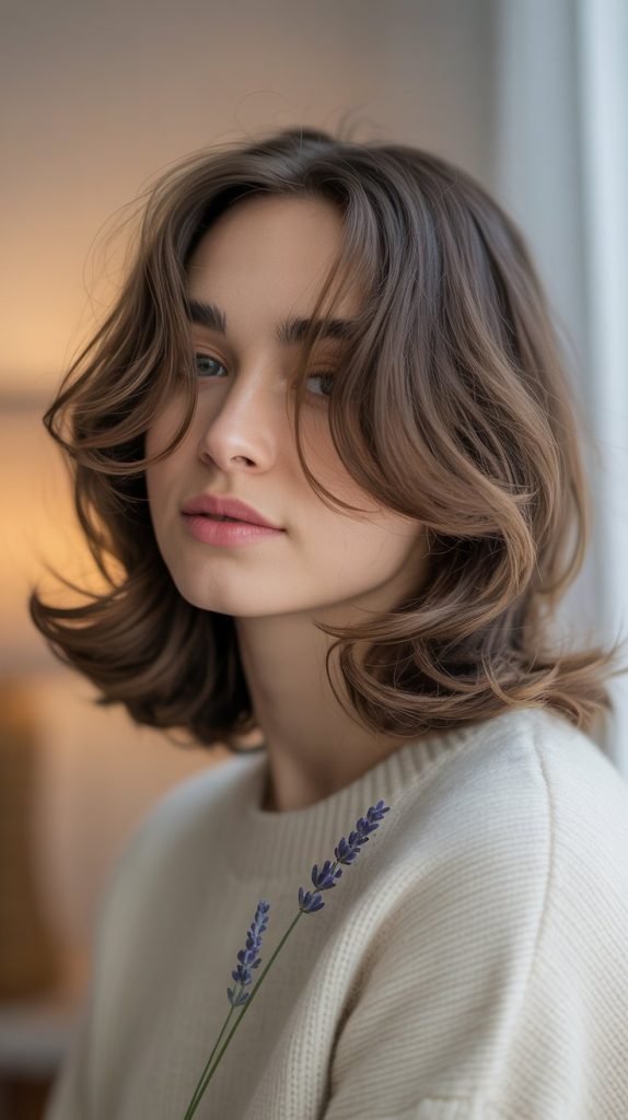 Face-Framing Thick Hair Layers