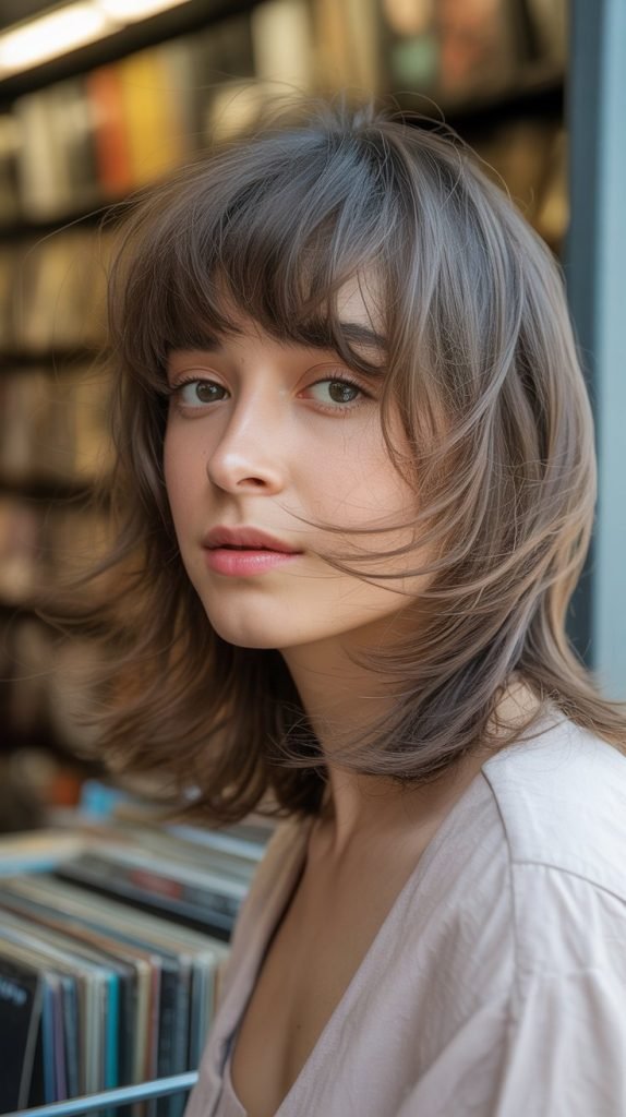 Wispy Bangs with Medium Layers