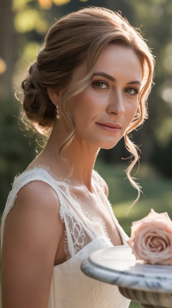  Curly Updo with Tendrils