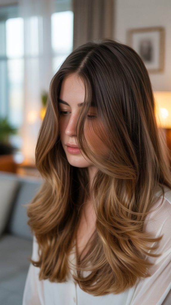 Ombre Effect with Caramel Highlights