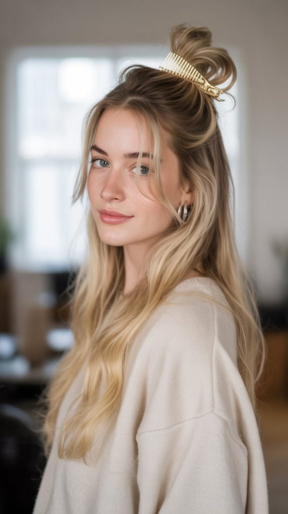  Messy Bun with Claw Clip