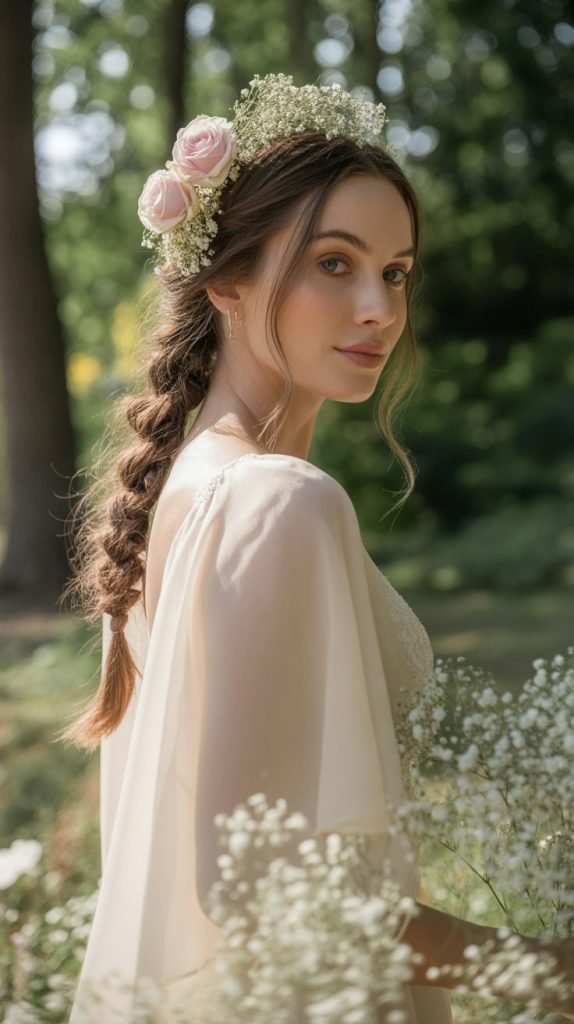 Romantic Waterfall Braid Half-Up