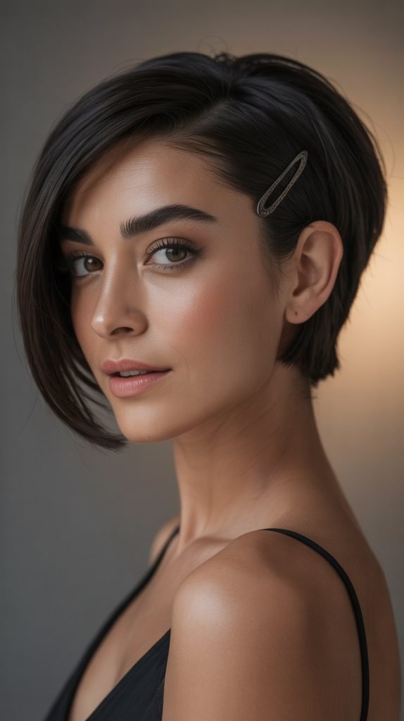 Pixie with Long Bangs