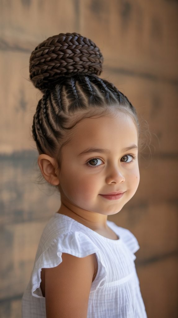 Braided Bun with Textured Base