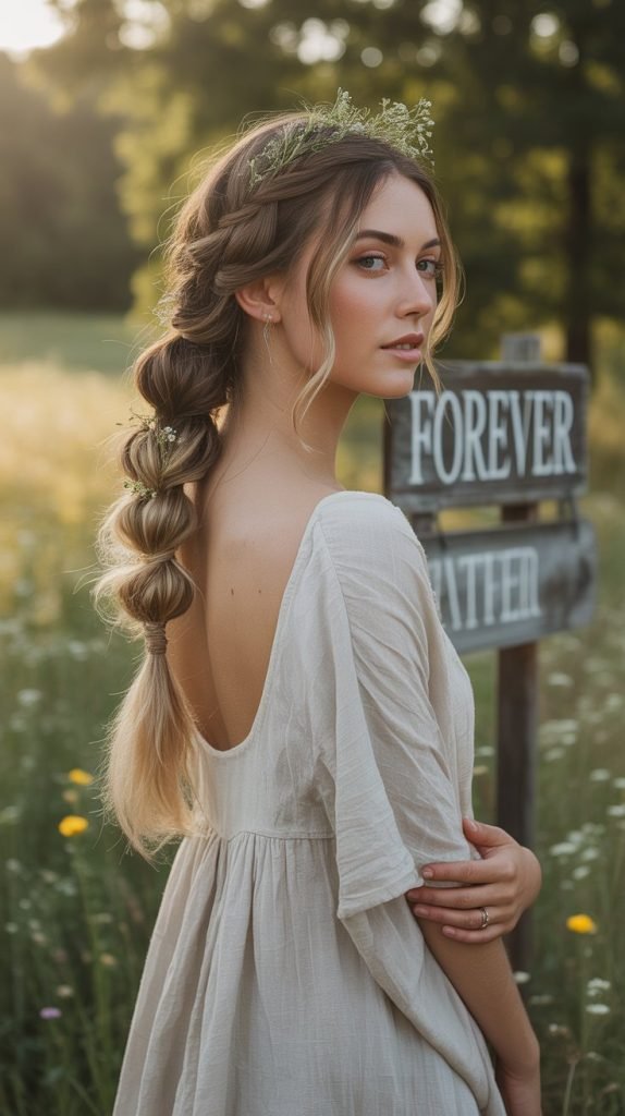 Braided Low Ponytail