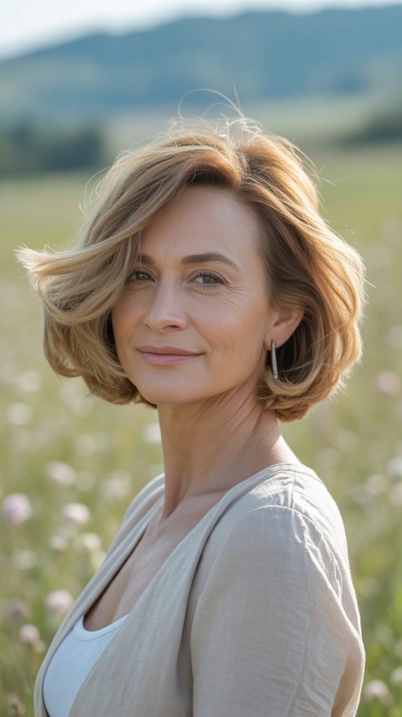  Tousled Bob with Natural Texture