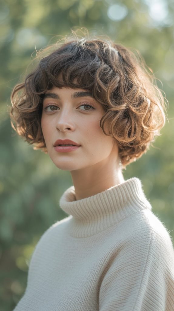 Curly Fringe Bob