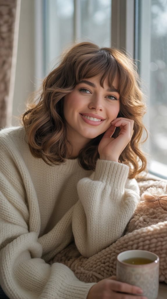  Voluminous Curtain Bangs