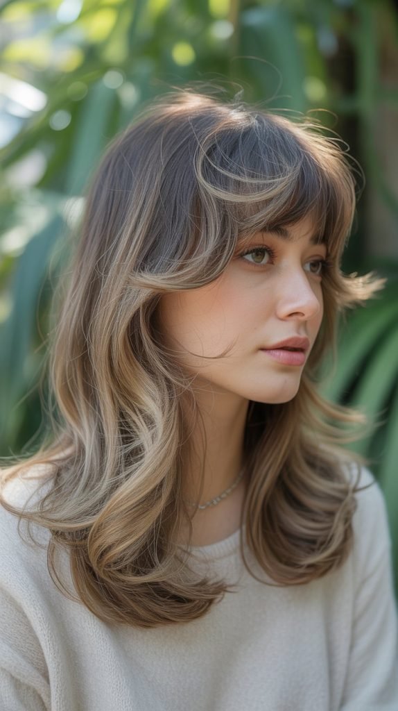 Wispy Bangs with Long Layers