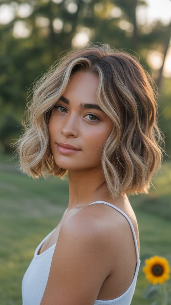 Lob (Long Bob) with Natural Waves