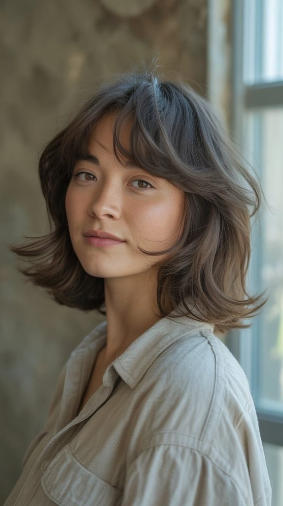 Medium Razor Cut for Round Faces