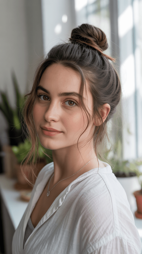 Ningning's Half-Up Top Knot