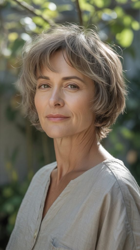 Tousled Crop with Natural Texture