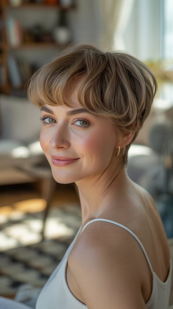 Soft Pixie with Long Bangs