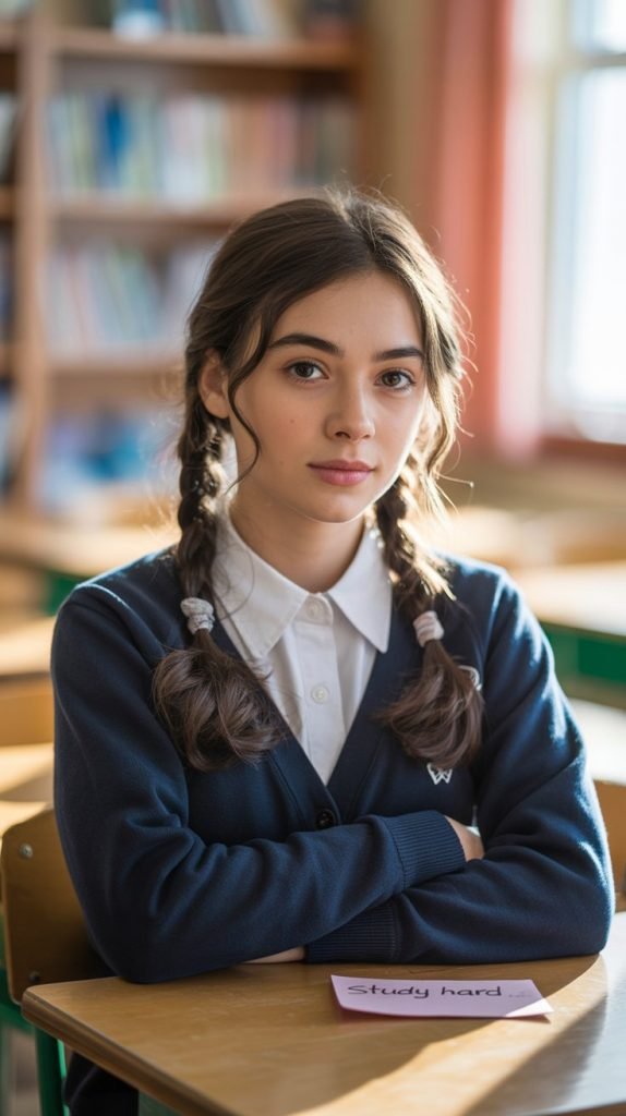 Accent Braid with Down Hair