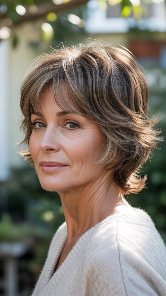 Layered Shag with Face-Framing Highlights