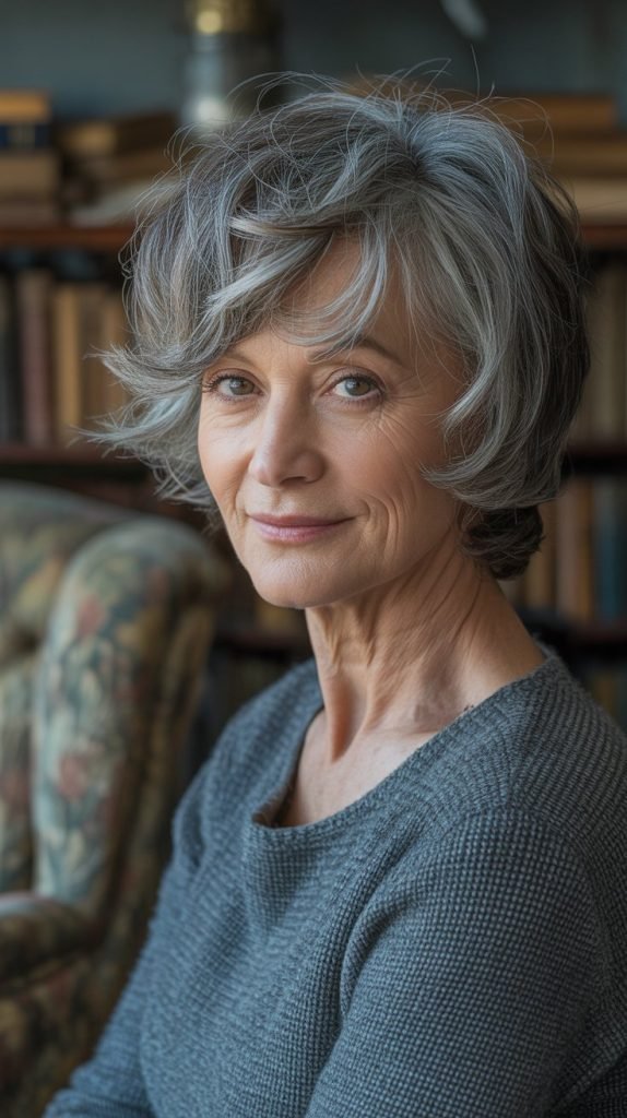 Textured Grey Shag with Highlights