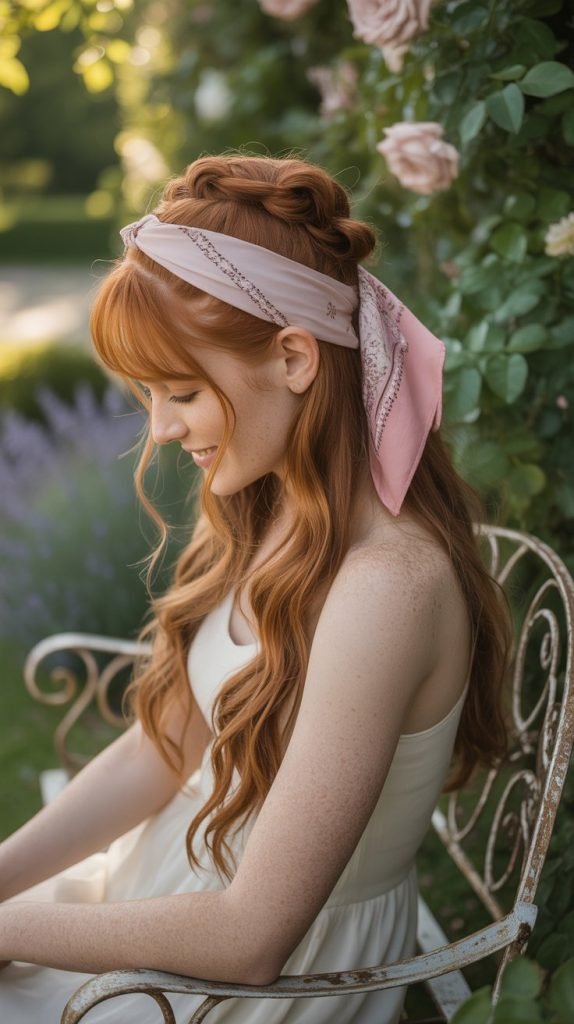  Half-Up Bandana Twist