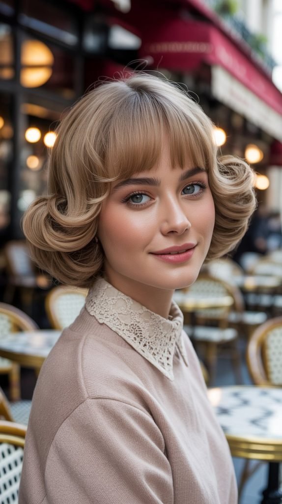 Feathered Bangs with Stacked Inverted Bob